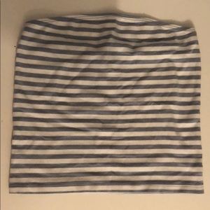 blue and white brandy tube top